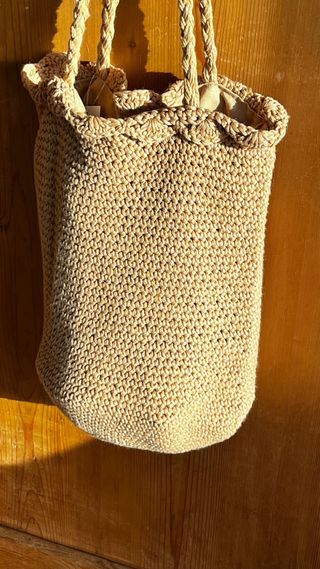 Borsa uncinetto beige