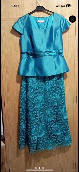 Vestido fiesta madrina talla 46