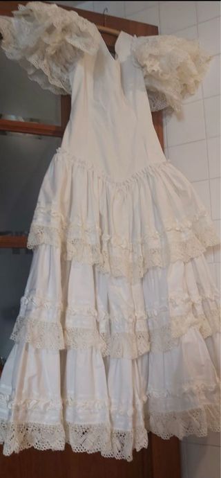 Traje de Gitana Blanco Talla 44