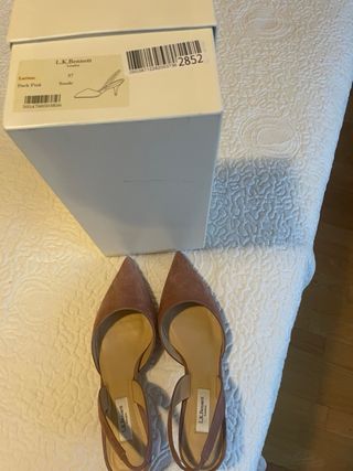 Zapatos LK Bennett London Tacon Bajo Beige/Rosa