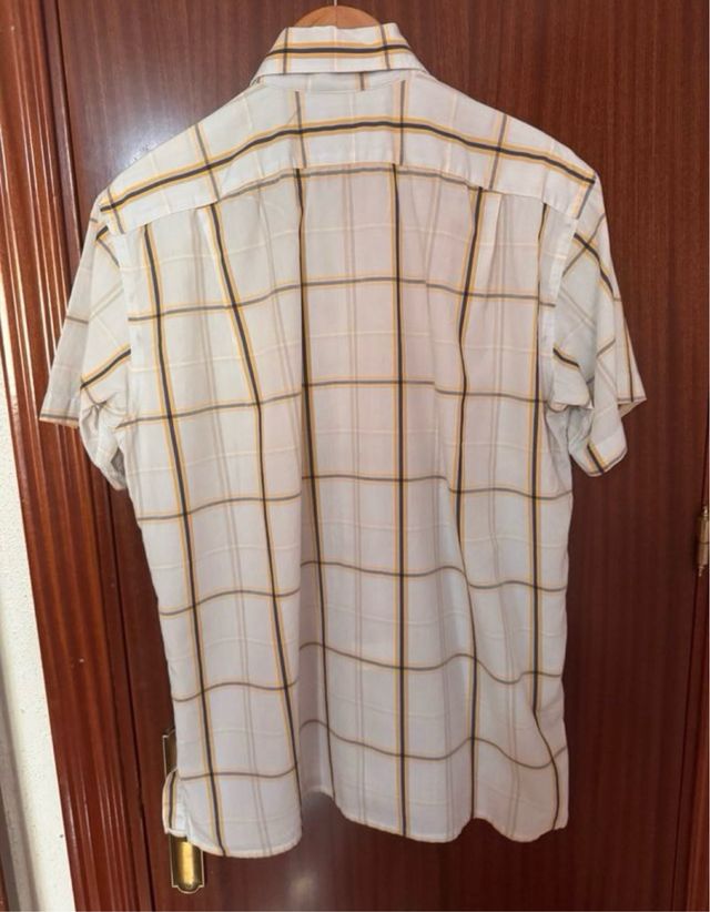 Camisa Lacoste Manga Corta Cuadros