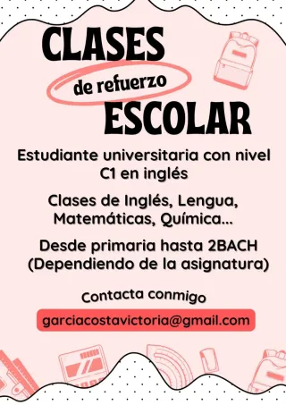 Clases particulares de apoyo escolar
