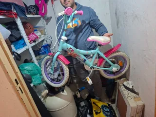 Bicicleta infantil niña azul y rosa