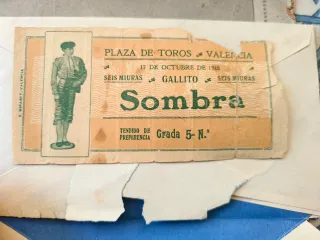Entrada Toros Valencia 1915 Gallito Miuras