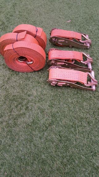 3 Cintas de carraca naranjas