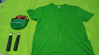 Disfraz Tortuga Ninja: Máscara y Nunchakus