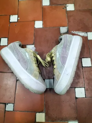 Zapatillas Puma Beige y Gris