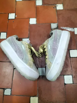 Zapatillas Puma Beige y Gris