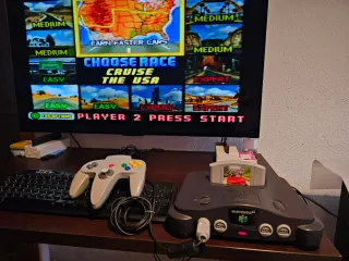 Consola Nintendo 64 PAL con mando y cables
