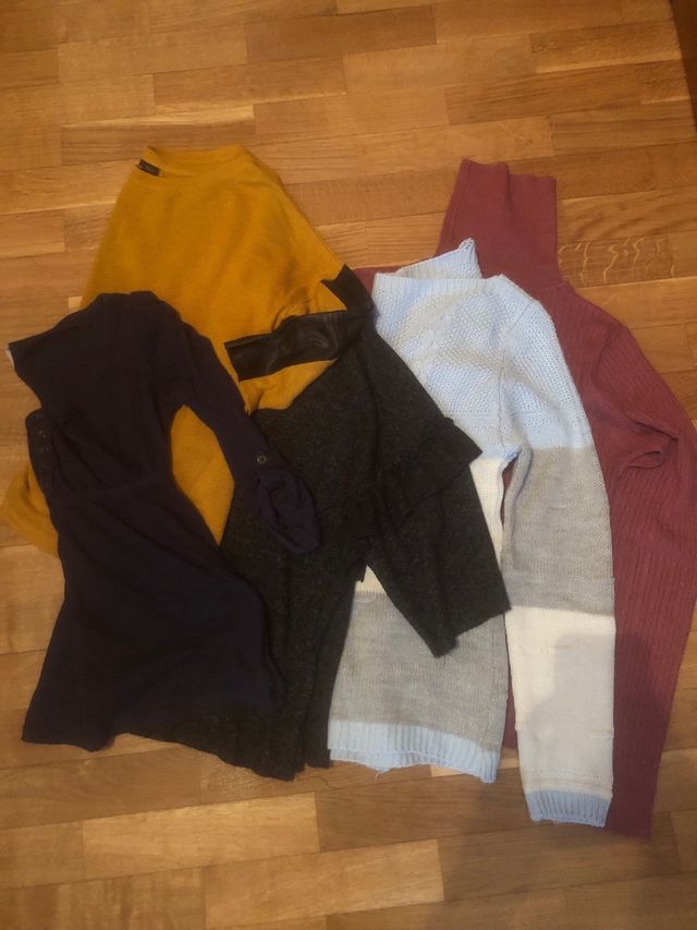 Lote 5 jerséis y camisetas de entretiempo.