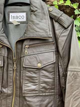 Chaqueta Cuero Hombre Isaco Talla 52 Nueva