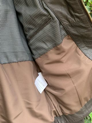 Chaqueta Cuero Hombre Isaco Talla 52 Nueva