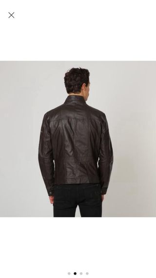 Chaqueta Cuero Hombre Isaco Talla 52 Nueva