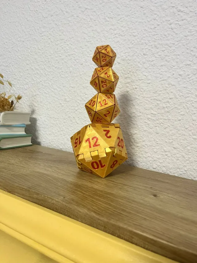 Dados D20 (20 caras) diferentes colores.