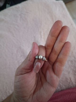 Anillo antiguo de oro 18k y perla  no envió solo e