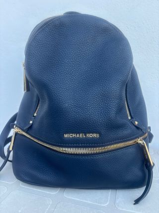 Mochila Michael Kors Azul y Dorada