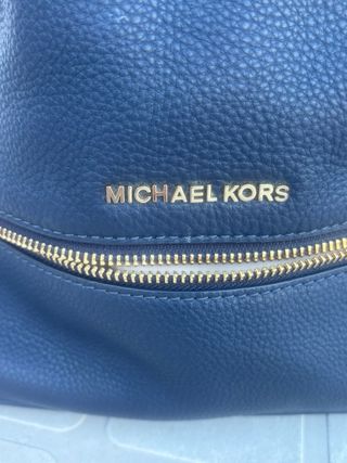 Mochila Michael Kors Azul y Dorada