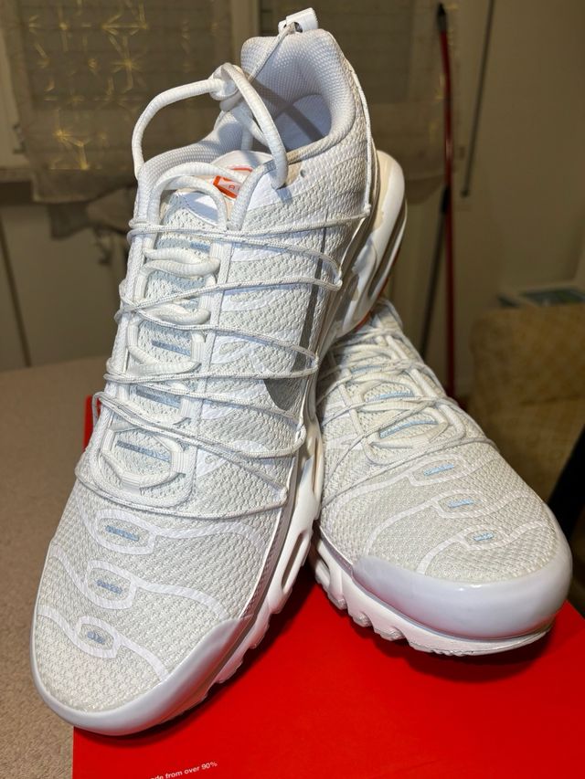 Nike Air Max Plus Utility Bianche Arancioni 48,5