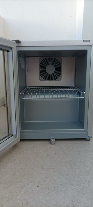 Mini nevera con puerta de cristal