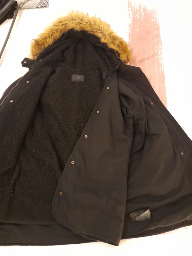 Parka IKKS 2en1 negro con capucha