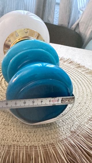 Lámpara Opalina Vintage Azul Años 70