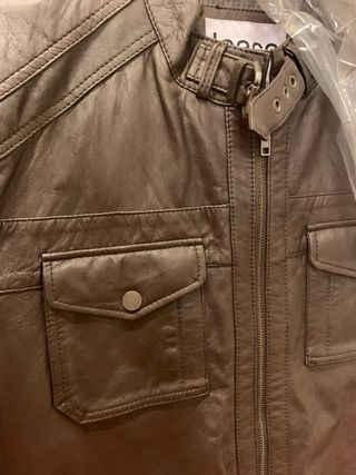 Chaqueta Cuero Hombre Isacco Talla 50 Nueva