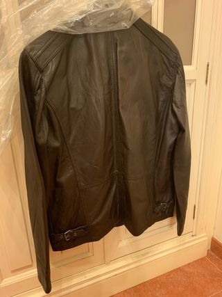 Chaqueta Cuero Hombre Isacco Talla 50 Nueva