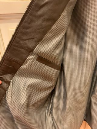 Chaqueta Cuero Hombre Isacco Talla 50 Nueva