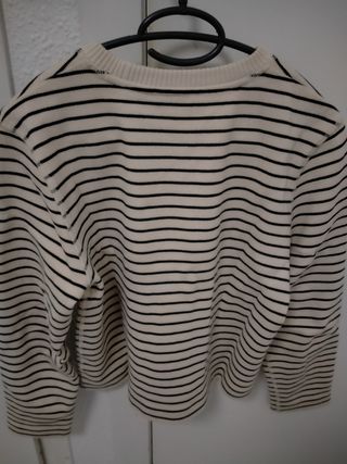 Jersey Massimo Dutti Rayas Beige/Negro