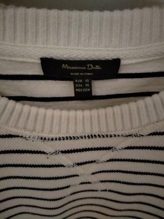 Jersey Massimo Dutti Rayas Beige/Negro