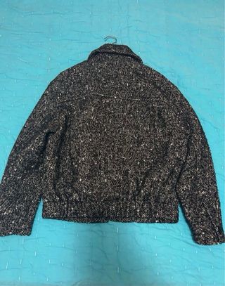 Chaqueta Zara Tweed Negro Blanco