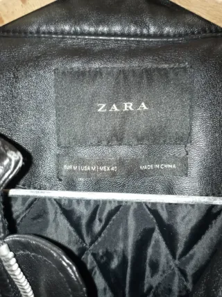 Chaqueta Cuero Sintético Zara Hombre Talla M