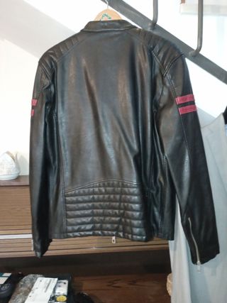 Chaqueta Cuero Sintético Zara Hombre Talla M