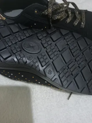 Sapato de Proteção Feminino Sixton Preto Dourado