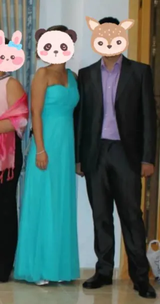 Vestido azul turquesa invitada boda