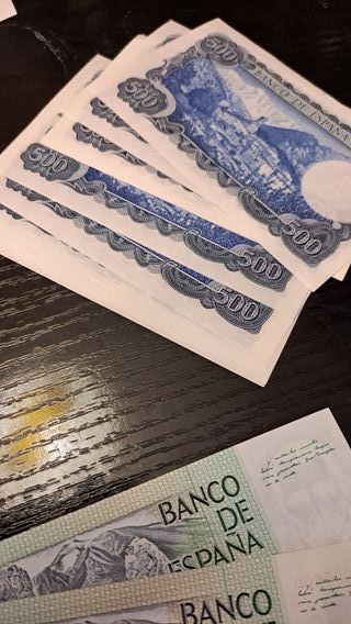 5 Billetes 500 Pesetas Banco de España