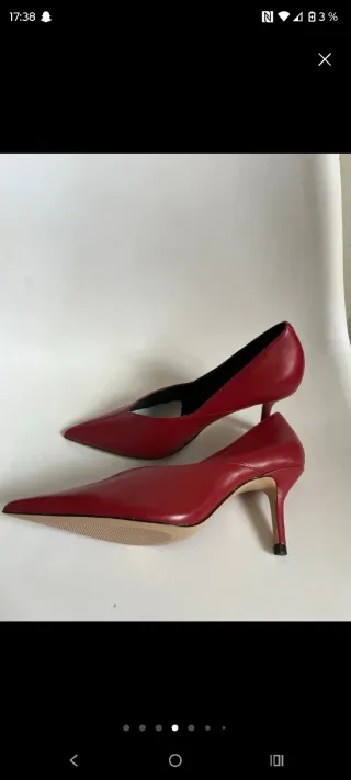 Zapatos tacón Zara rojos talla 37