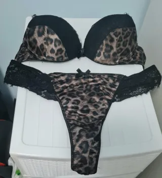 Conjunto lencería leopardo Tezenis