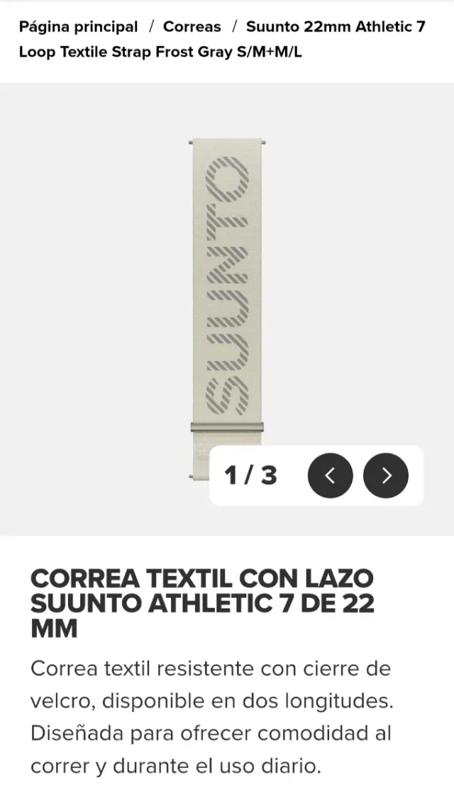 Correa Suunto Athletic 7 Textil Frost Gray