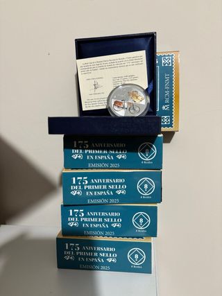 Moneda 10€ Plata España 2025 sello postal