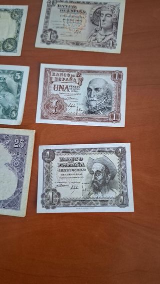 Lote 6 Billetes Antiguos España Pesetas