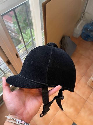 Casco hípica negro para niño
