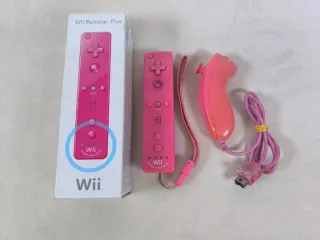 Mandos Wii Color Rosa motion Plus + Nunchuk