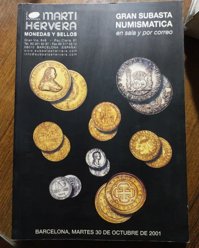 Catálogo Subasta Numismática Martí Hervera 2001