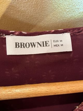 Vestido corto Burdeos Brownie Talla M