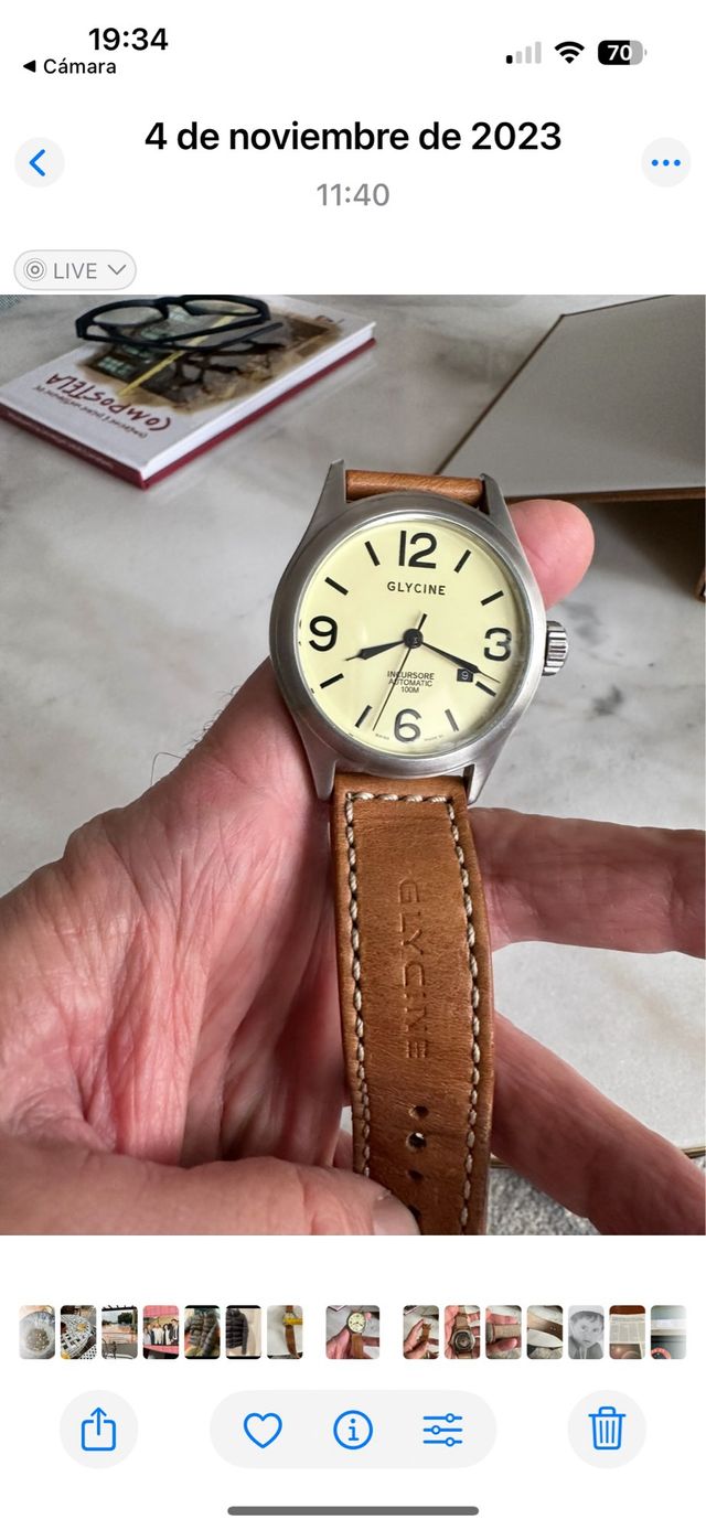 Reloj Glycine Aviador Caballero Original