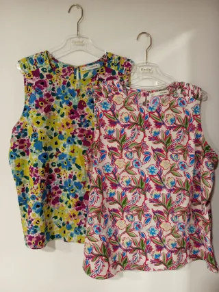 Lote 2 camisas tirantes estampadas