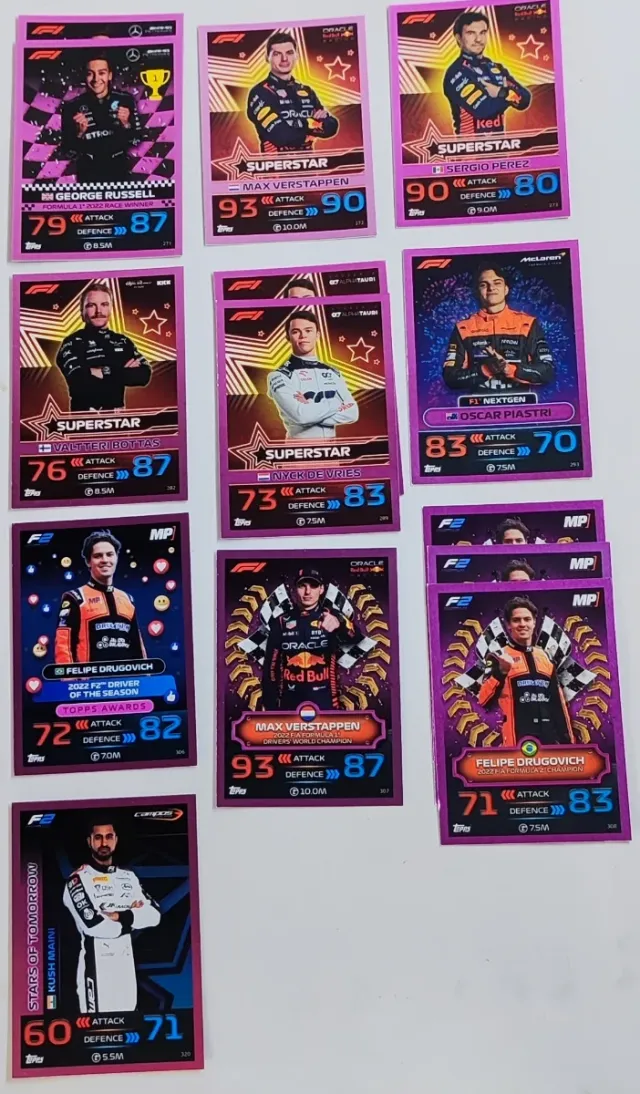 36 Cartas Topps Turbo Attax 2023 Pink Paralel