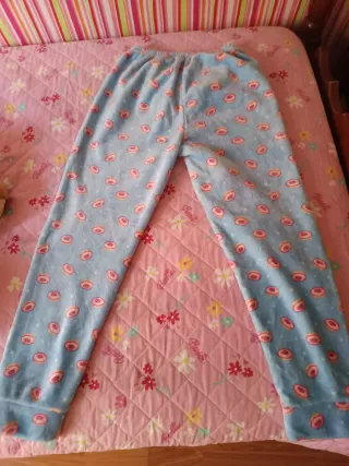 Pijama Invierno Mujer Azul y Rosa