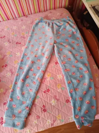 Pijama Invierno Mujer Azul y Rosa